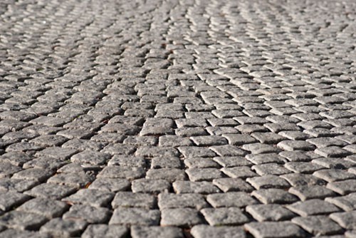 Kasseien in een waaierverband